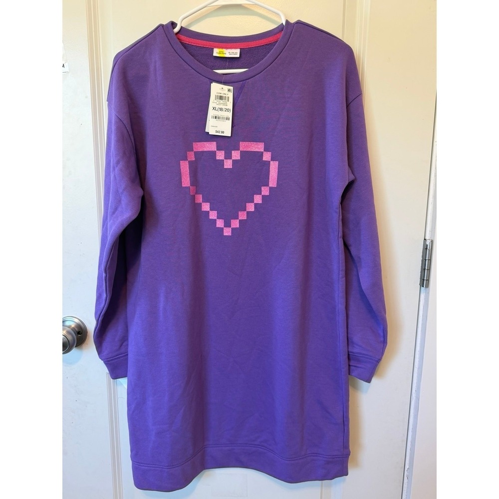 New pixel heart long sweater size XL 18-20 Soft summer fashion y2k preppy fairy